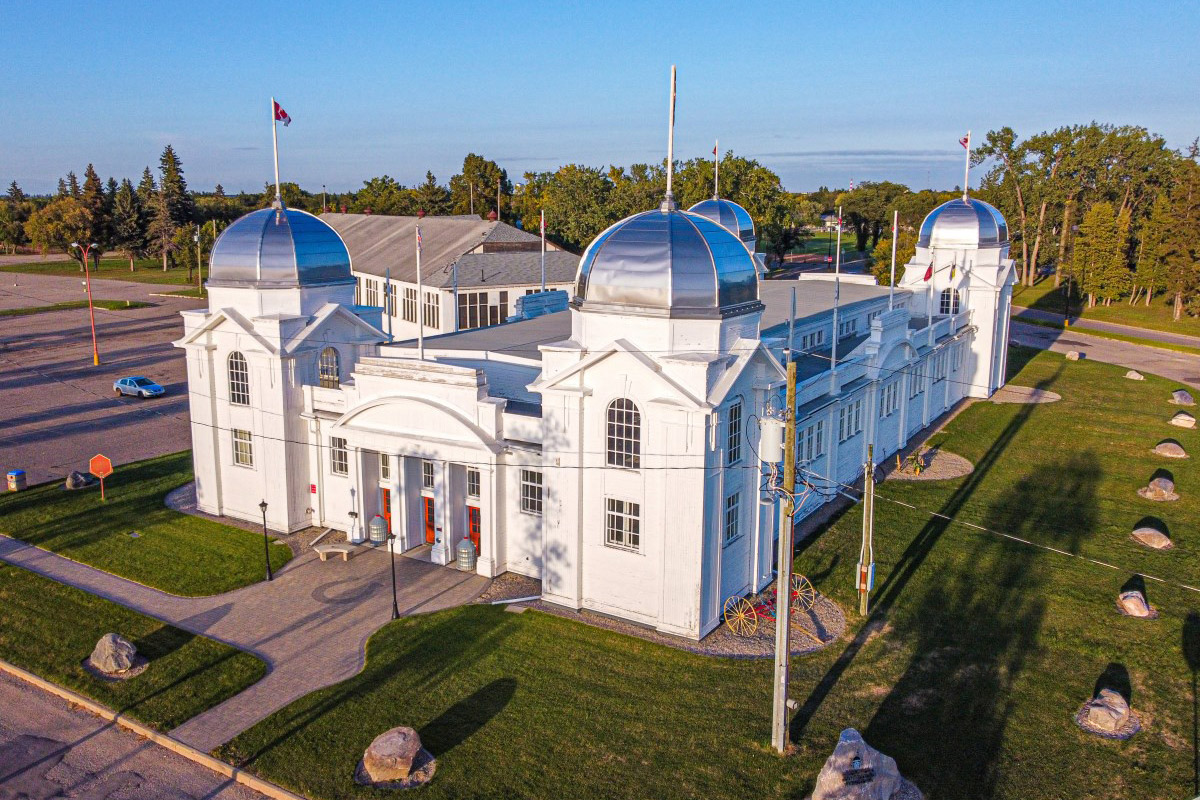 Display Building No. II / The Dome Building on the grounds of the Keystone Centre in Brandon, Manitoba, is home to the offices of the Provincial Exhibition of Manitoba.